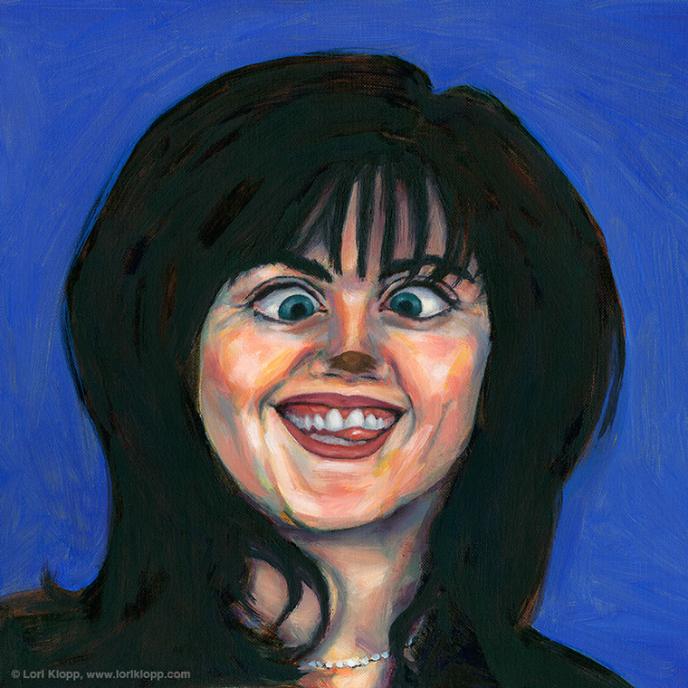 Elizabeth Warren portrait Portrait of Elizabeth Warren by Lori Klopp. Senator Warren uses a looking glass to inspect small print in credit card and loan applications.